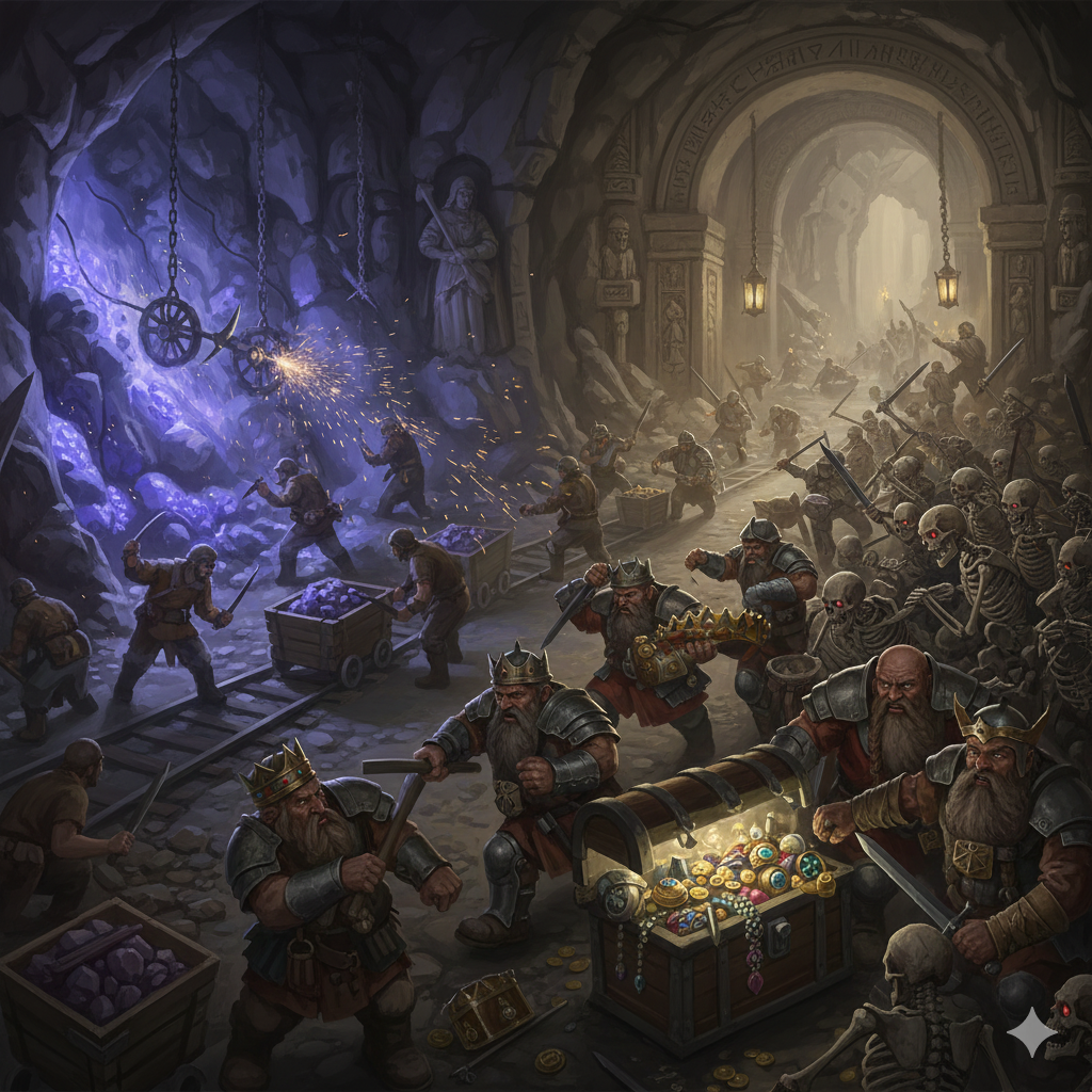 adventures mining and fighting back the hords