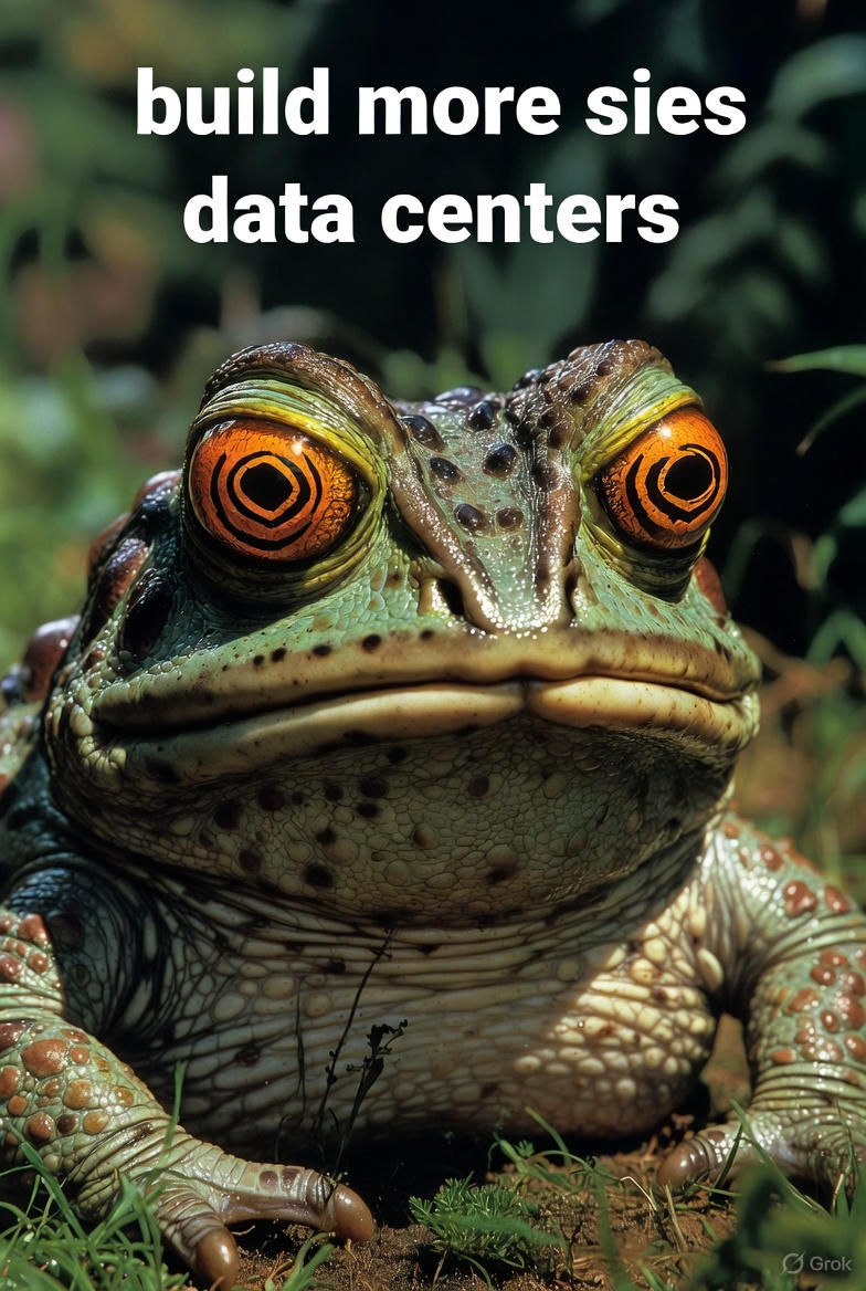 A frog telling you to build more data centers